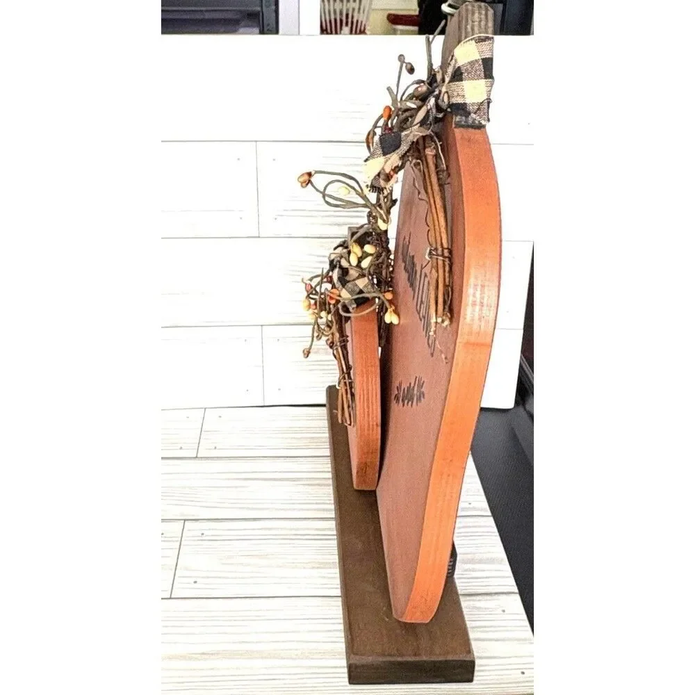 Autumn Leaves And Pumpkins Please Shelf Sitter Fall Autumn Decor